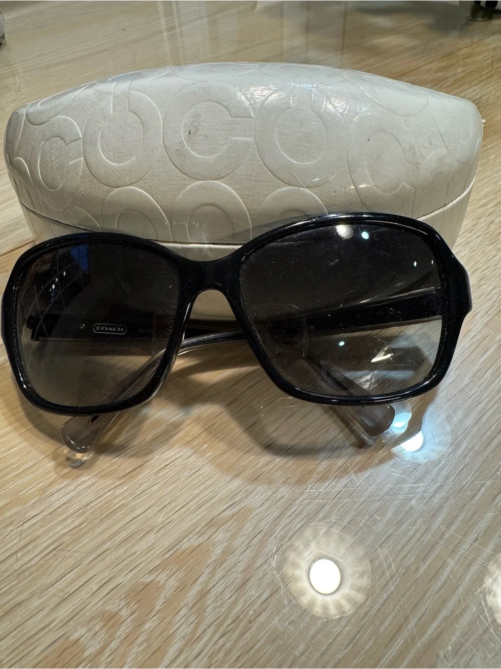 Coach hard sunglasses